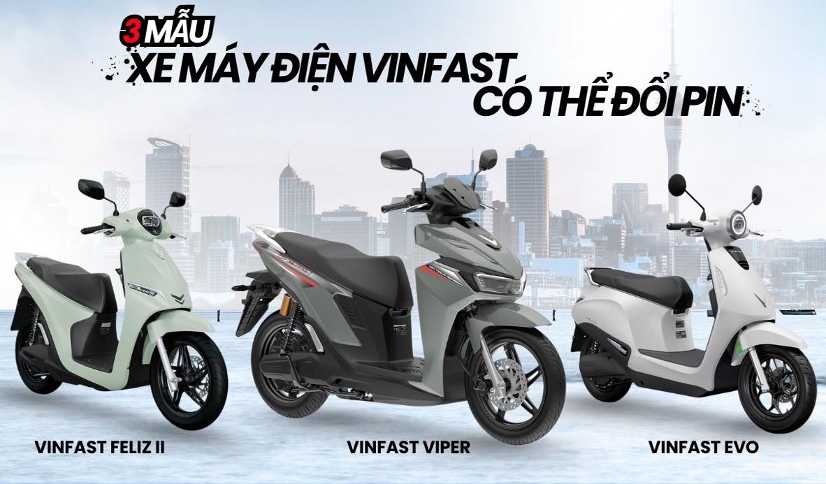 3 Mẫu xe điện VINFAST đổi Pin