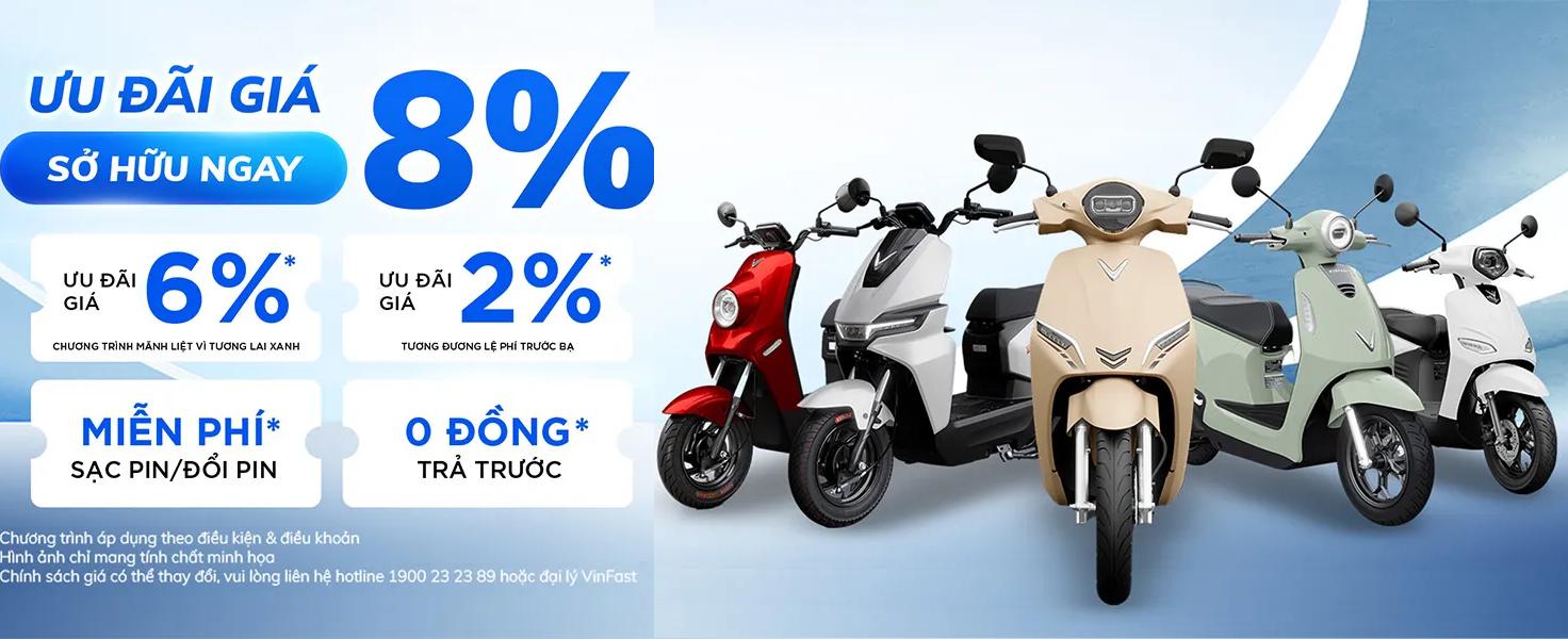 Ưu đãi Giảm giá 8% cho tất  cả các loại xe